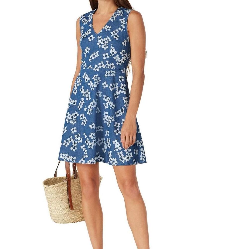 Draper James Blue Floral Love Circle Mini Dress - Size 12